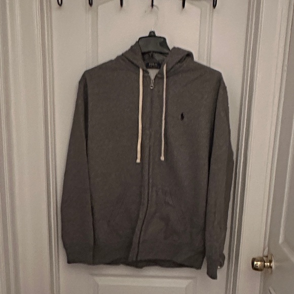 Ralph Lauren Men's Zip-Up Gray Sweater